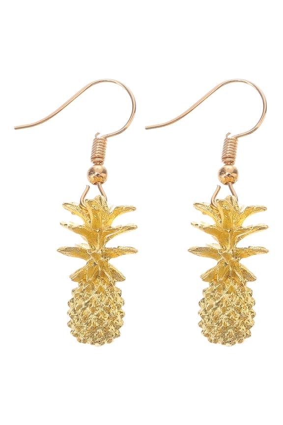 Unique Earrings Pineapple Studs Hollow Shape Golden Jewelry Gift for Women Home Office