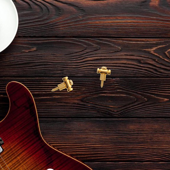 TABLZONE 1 Pair Brass Guitar String Tree for Electric Guitars, Helps Reduce String Slippage and Improve Tuning Stability