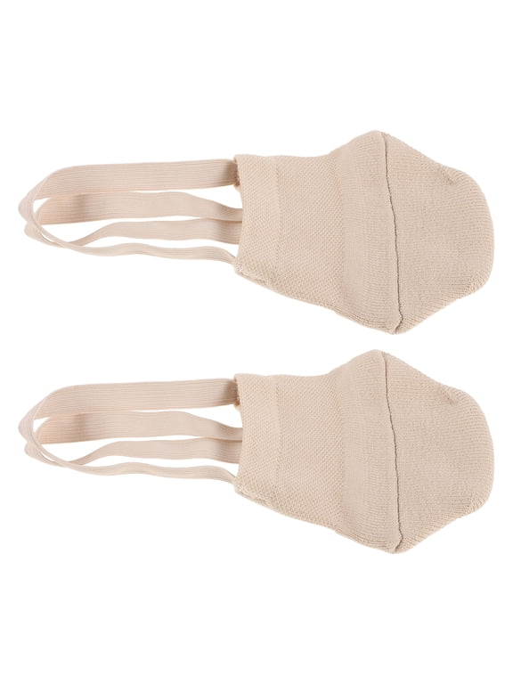 1 Pair Light Yellow Dance Grip Socks with Half Sole Non- Design for Ballet, Yoga, Pilates, Barre, Gymnastics