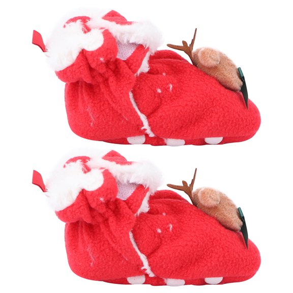 TABLZONE Winter Shoes, 1 Pair Red Warm Cotton Walking Shoes, Soft Sole Non- Indoor Outdoor