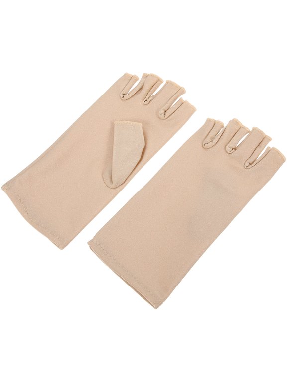 1Pair Uv Blocking Gloves Women Half Finger Breathable Comfortable Sun Gloves