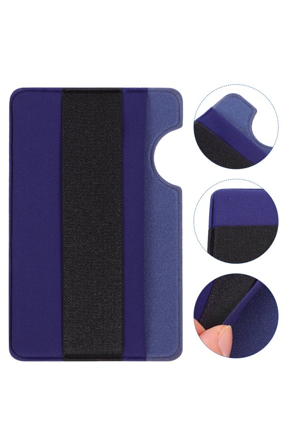 1Pc Blue Cellphone Holder Phone Back Pocket Card Wallet Sticker for Most Phones