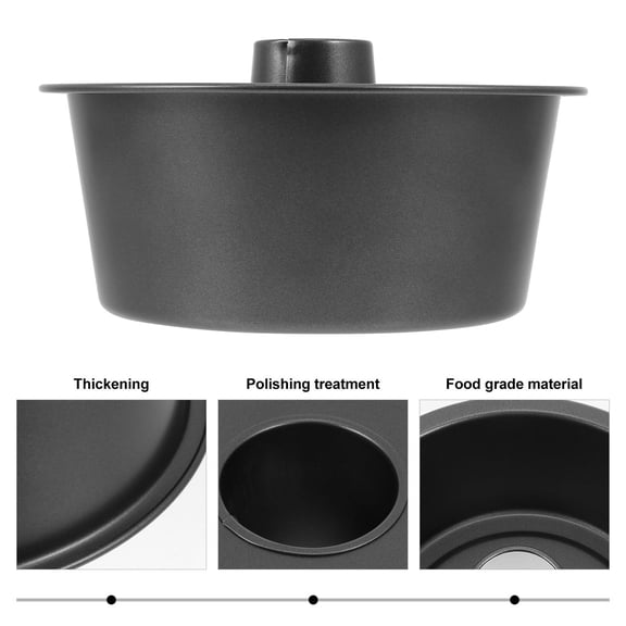 TABLZONE Black Carbon Steel Round Non-Stick Cake Pan for Baking, Kitchen Bakeware Mold Accessory