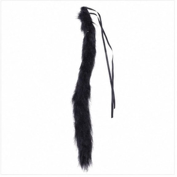TABLZONE 1Pc Cat Tail Costume Women Black Wool Bendable Tail for Parties