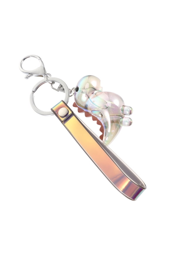1Pc Dinosaur Key Chain for Bag Decoration Grey Metal Fashion Key Ring