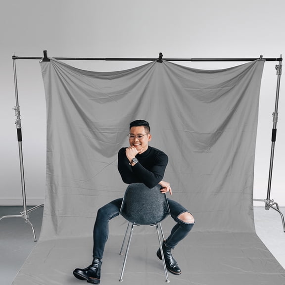 TABLZONE 1Pc Grey Background Cloth Decor Photo Backdrop for Home Scene Photography and Banquet Setup