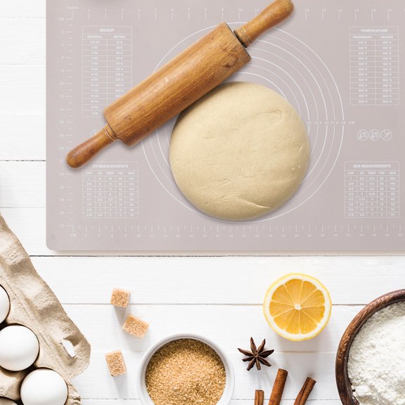 TABLZONE Non-Slip Smooth Surface Silicone Baking Mat with Measurement Scale
