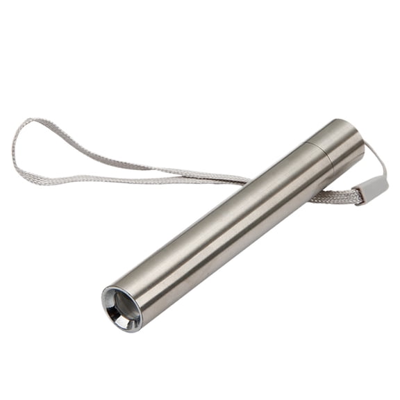 TABLZONE 1Pc Portable Inspection Tool LED Flashlight Stainless Steel Silver Back to School