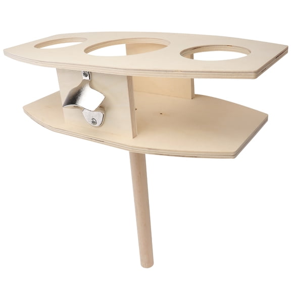 TABLZONE 1Pc Portable Wine Rack with Outdoor Stake and Multi Functional Design for Housewarming Party Khaki
