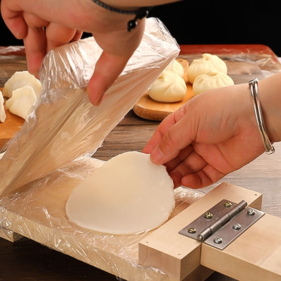 TABLZONE Wooden Dumpling Wrapper Mold Creative Dough Presser for Home Kitchen