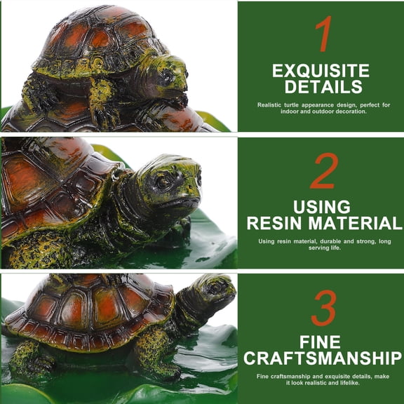 TABLZONE 1Pc Simulation Turtle Floating Pond Decor Resin Craft Ornament for Fish Tank and Pond