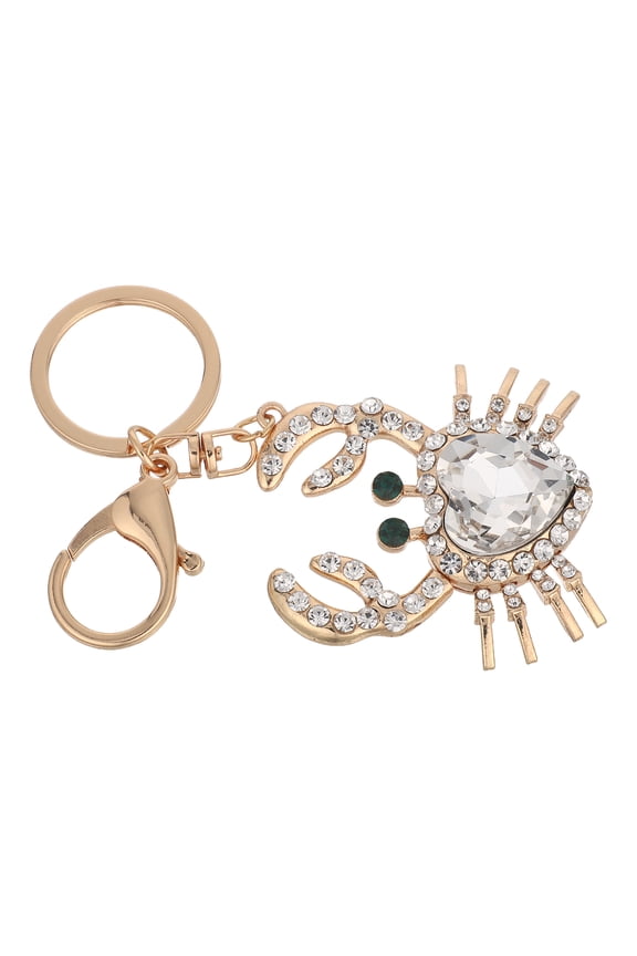 1Pc White Crab Key Ring Decorative Pendant for Bag Ornament Durable Multi Use Accessory