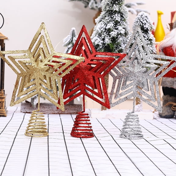TABLZONE 1Pack Red Iron Star Decoration For Universal Users Christmas Tree