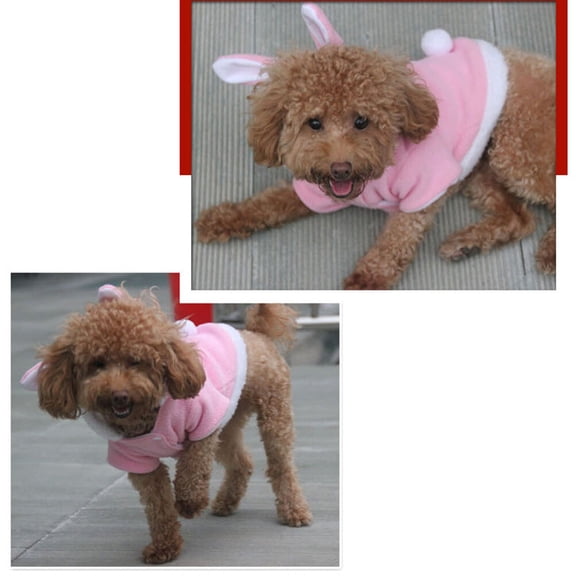 TABLZONE Warm Pet Clothes Pink Designer Outfit for Small Dogs and Cats