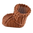 thumbnail image 1 of TABLZONE Brown Handwoven Rattan Basket Decorative Flower Storage Container for Home Organization and Storage, 1 of 8