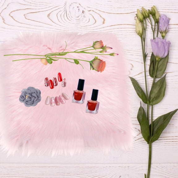 TABLZONE 1Pc Cozy Pink Plush Backdrop Mat for Home Office Party Photography