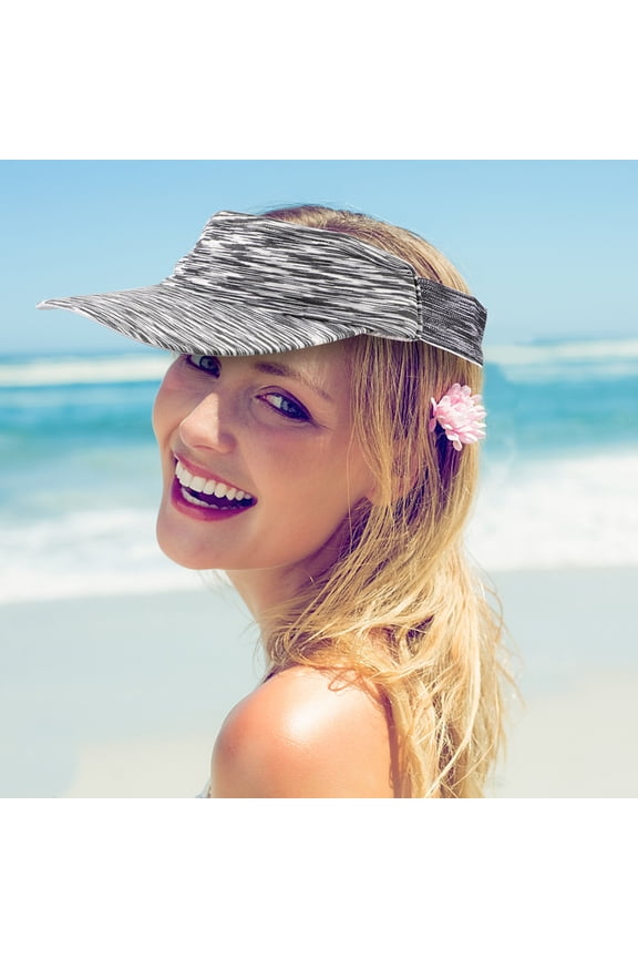 1Pcs Sun Visors Hat Grey Polyester Comfortable Wearing Wide Brim Sun Protection Travel Sports