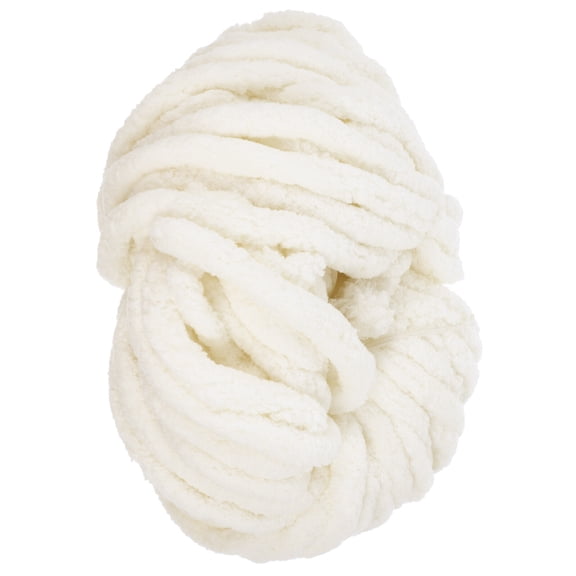TABLZONE 1Pc White Acrylic Coarse Wool Yarn for Knitting Soft Wear Resistant Material