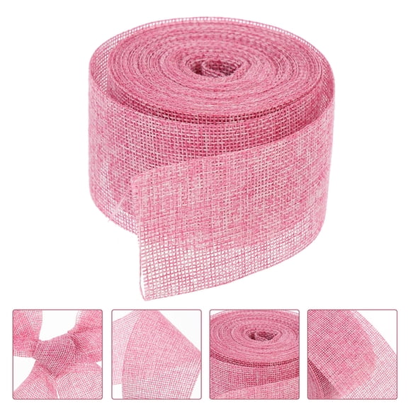 TABLZONE 1Pcs Wedding Flowers Ribbon Pink Hemp for Wrapping Decoration