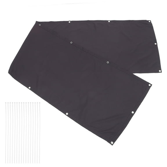 TABLZONE 1Set Deck Privacy Screen Panel Fabric Shade Cloth Dark Grey for Balcony Outdoor