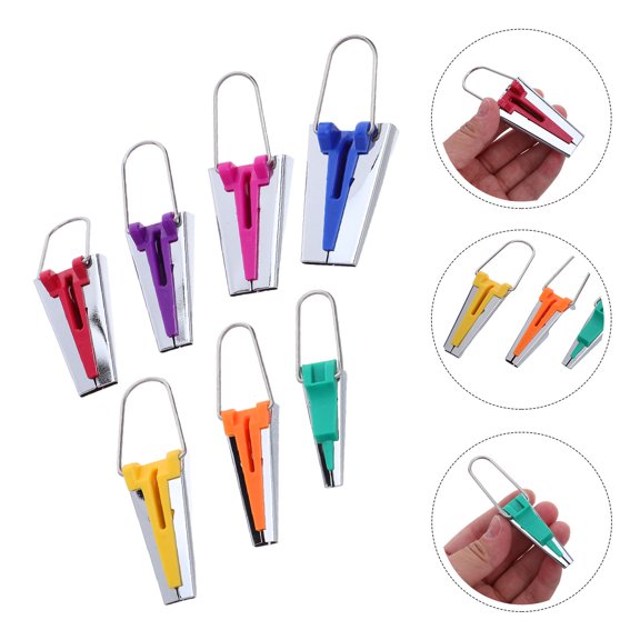 TABLZONE 1Set Bias Tape Maker Kit Assorted Colors for Quilt Binding Sewing Craft Tools Double Fold Tape