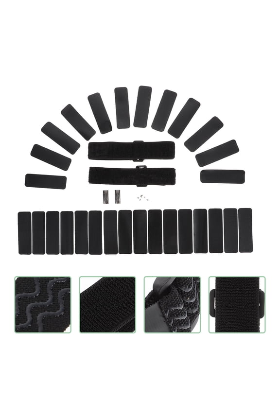 Black Elastic Boot Straps Set, Adjustable Anti-Exposure Fixing Bands for Over Knee Boots, Secure Fit Accessories