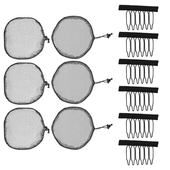 TABLZONE 1Set Black Portable Elastic Wig Net Stretchable Hair Mesh Durable for Wig Accessories