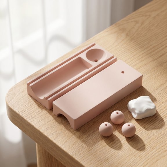 TABLZONE 1Set Craft Polymer Clay Bead Roller Mold with Smooth Release and Center Drilling Feature