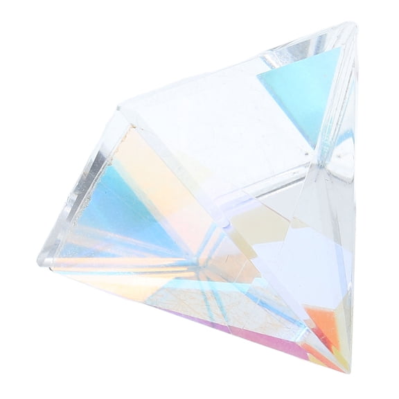 TABLZONE 1Set Decorative Glass Prism Pyramid for Desk Bookshelf Unique Sun Catcher