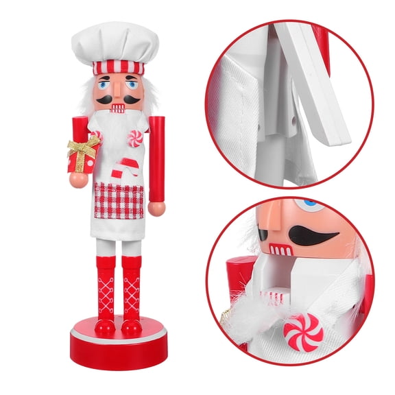 TABLZONE Decorative Red Nutcracker Lighted PVC for Holiday Mantel Decor