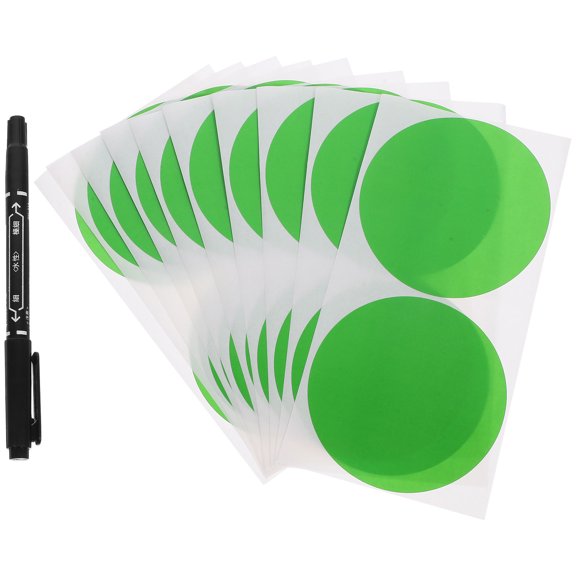 TABLZONE 1Set Green Adhesive Dot Stickers for Seal Labels Packaging and Craft Decoration