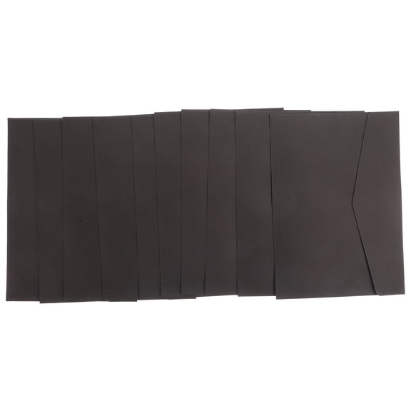 TABLZONE Black Kraft Compact Envelopes Set for Wedding Invitations, Cards, Letter Writing, Elegant Stationery Supplies
