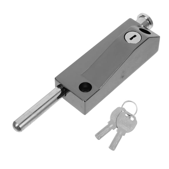 TABLZONE Metal Spring Loaded Foot Latch with Lock for Sliding Doors, Enhanced Home Security,