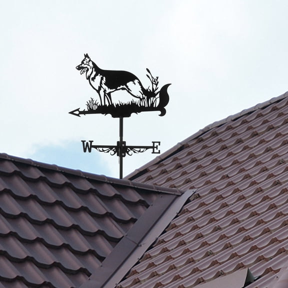 TABLZONE Decorative Black Metal Weathervane for Garden, Patio, Lawn - Vane Ornament