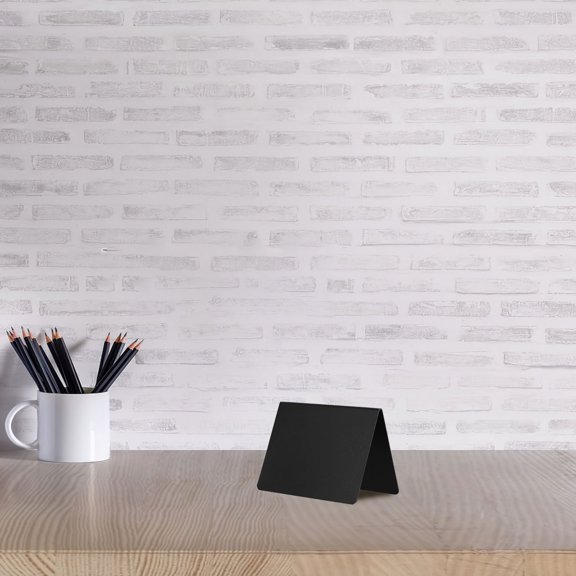 TABLZONE 1Set Plastic Black V Shaped Small Chalkboard Sign Erasable Menu Board for Restaurant