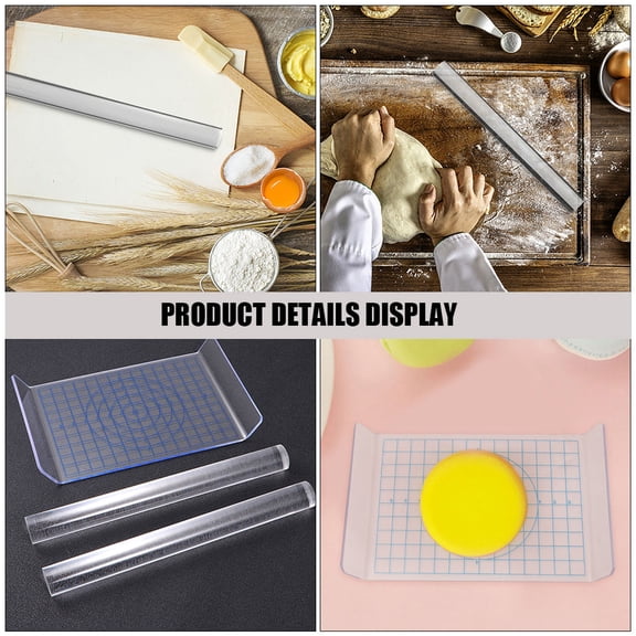 TABLZONE 1Set Polymer Clay Pressing Plates Acrylic Board with Smooth Rounded Corners for Creative Art