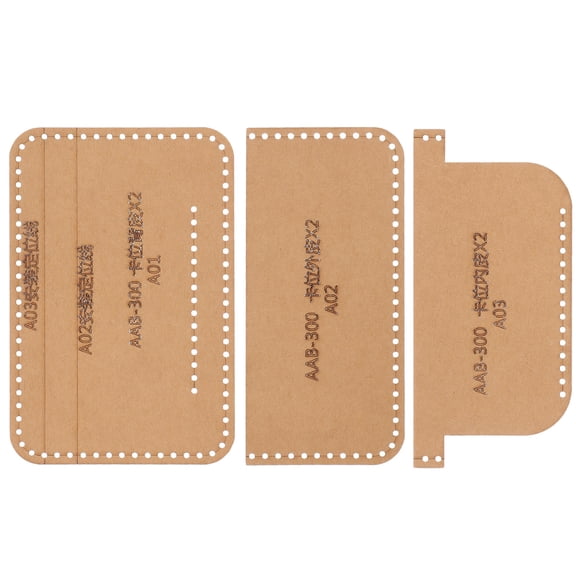 TABLZONE 1Set Precise DIY Wallet Stencils Template with Kraft Paper for Crafting Short Wallets