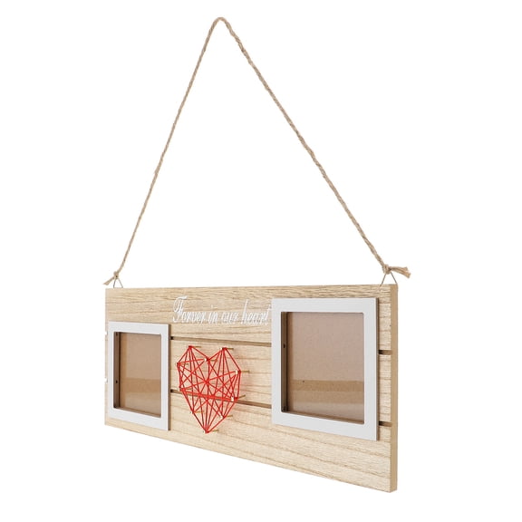 TABLZONE 1Set Red Wood Photo Frame Heart Shape String Art Tabletop Decor for Picture Display