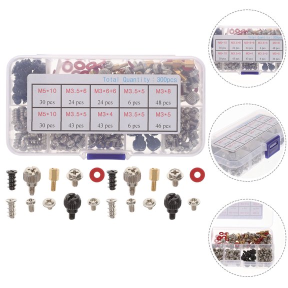 TABLZONE 1Set Rust Resistant Computer Accessories Screw Set for Power Supply Hard Drive and Fan Installation