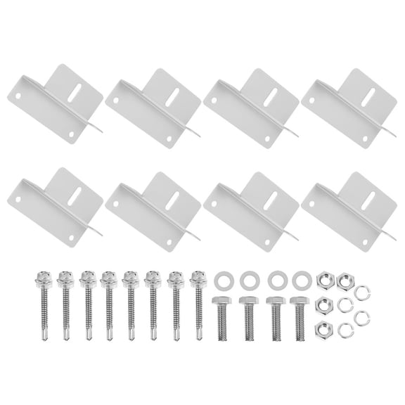 TABLZONE 8-Piece Aluminum Alloy Solar Panel Mounting Bracket Set for Easy and Installation