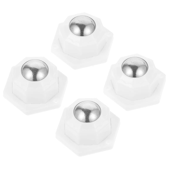 TABLZONE 1Set Small White Self Adhesive Casters for Furniture Legs and Kitchen Appliances