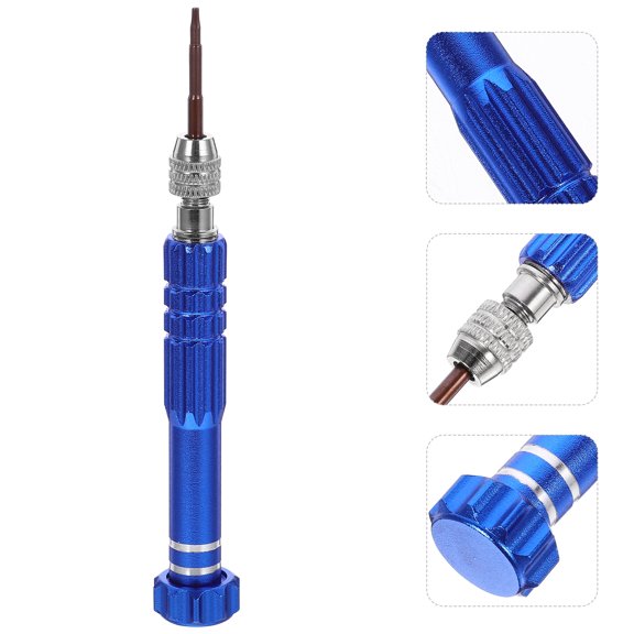 TABLZONE 1Set Sturdy Blue Screwdriver Set with Replaceable Bits for Watch and Eyeglass Repairs