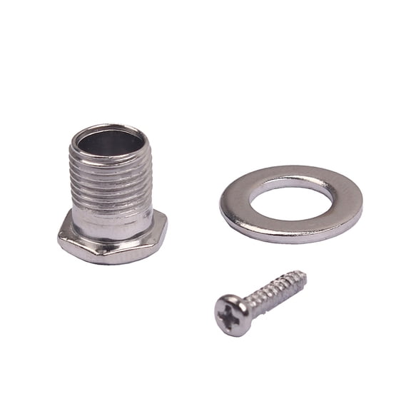 TABLZONE 1Set Guitar Tuning Peg Ferrule and Threaded Bushing Replacement Plated Silver Metal Durable