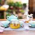 TABLZONE 1Set Transparent Glass Tea Infuser Cup with Lid for Home ...