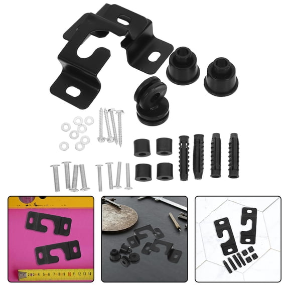 TABLZONE Heavy-Duty Black TV Wall Mount Bracket for LED and LCD Screens, Easy Installation Drywall