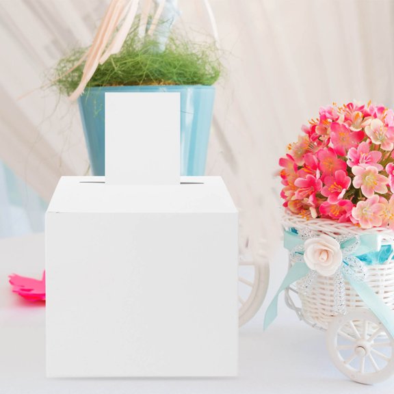 TABLZONE 1Set White Paper Wedding Envelope Box for Home Use with Timeless Style