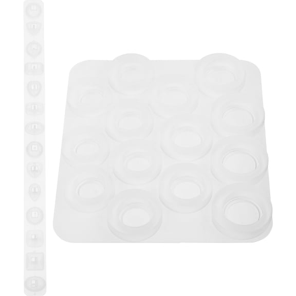 TABLZONE 1Set White Silicone Mold for Resin Craft Ring Making DIY Epoxy Resin Ring Mold for Home Use