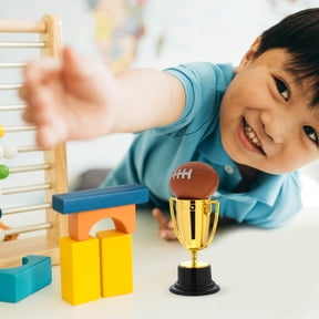 TABLZONE 1Set Winner Competition Trophy in Yellow Plastic with Detailed Statue and Smooth Finish