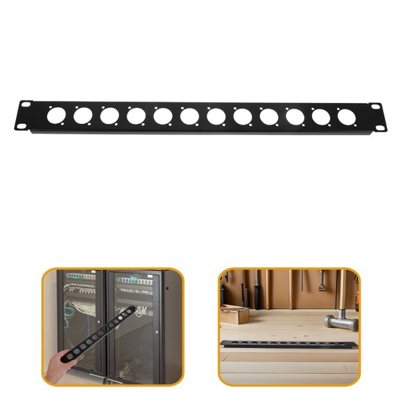 TABLZONE 1U Hinged Rack Panel Audio Patch Panel with Xlr Connectors for Professional Cable Management