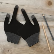 TABLZONE Gaming Gloves Graphene Fingertips Black Nylon for Mobile Gaming and Billiards 2Pairs